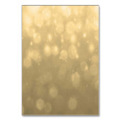 Numéro De Table Mariage Place Card Gold Bokeh Lights (Dos)