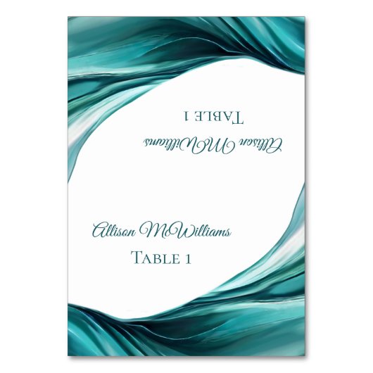 Numéro De Table Mariage Place cartes-Emerald Green- (Par défaut)