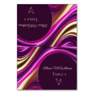 Numéro De Table Mariage Placer les cartes-Volaille Icon-violet et 