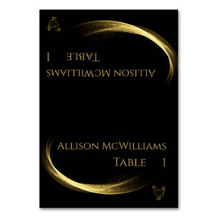 Numéro De Table Mariage Placer les cartes-Volaille Icône-Golden El
