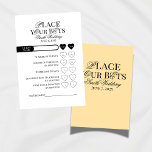 Numéro De Table Mariage Placez vos paris Modèle modifiable<br><div class="desc">Ajoutez de l'excitation à votre journée de mariage avec ce jeu de Mariage Prop Bet "Place Your Bets" amusant et interactif ! Idéal pour les heures de cocktail ou les temps d'arrêt à la réception, cette activité do-it-yourself mariage fait parler, rire et faire des paris amicaux sur ce qui pourrait...</div>