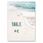 Numéro De Table Mariage plage avec Starfish (Dos)