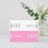 Numéro de table mariage pliant Carte postale Gris  (Debout devant)