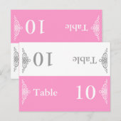 Numéro de table mariage pliant Carte postale Gris  (Devant / Derrière)