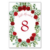 Numéro De Table Mariage Red Rose (Par défaut)