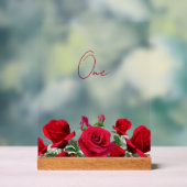 Numéro de table Mariage Red Roses (Neutre)