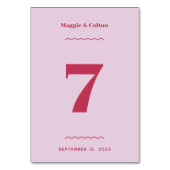 Numéro de table Mariage rétro (Par défaut)