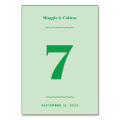 Numéro de table Mariage rétro (Par défaut)