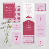 Numéro de table Mariage rétro
