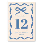 Numéro De Table Mariage rétro Coquette Bow (Par défaut)