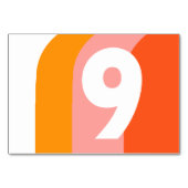 Numéro De Table Mariage rétro en gras (Devant)