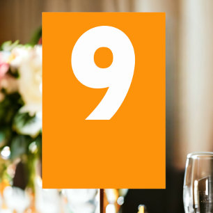 Numéro De Table Mariage rétro en gras