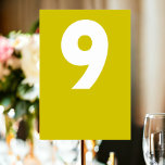 Numéro De Table Mariage rétro en gras<br><div class="desc">Numéro de table dans un style rétro coloré et audacieux Mariage Carte Place de Ricaso - ajoutez vos numéros de table à ces grandes cartes - parfait pour votre réception de mariage - conçu dans un style moderne et amusant - complique les autres produits de la collection</div>