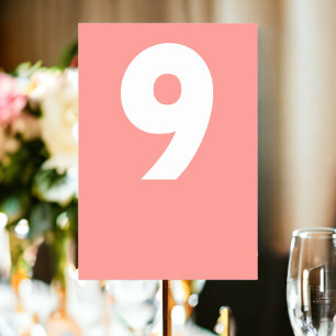 Numéro De Table Mariage rétro en gras