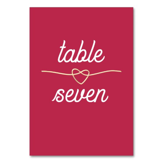 Numéro De Table Mariage rétro moderne (Dos)
