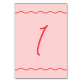 Numéro De Table Mariage rétro rose (Par défaut)