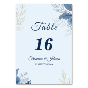 Numéro De Table Mariage romantique au bord de l'eau