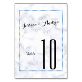 Numéro De Table Mariage Romantique Boule de Marbre (Dos)