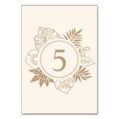 Numéro De Table Mariage romantique de verdure tropicale (Par défaut)