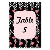 Numéro De Table Mariage rose (Dos)