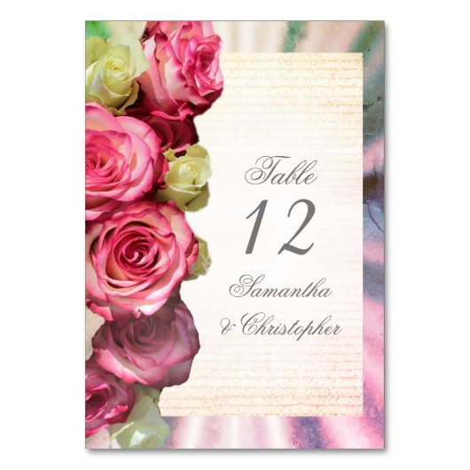Numéro de table mariage rose (Par défaut)