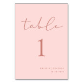 Numéro De Table Mariage rose (Par défaut)