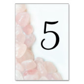 Numéro De Table Mariage rose à quartz rose (Dos)