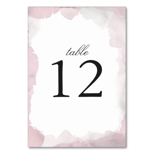 Numéro De Table Mariage rose blanc Debonair (Dos)