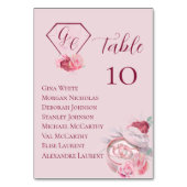 Numéro De Table Mariage rose Chic (Par défaut)