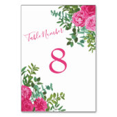 Numéro De Table Mariage rose clair Roses Floral moderne (Par défaut)