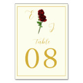 Numéro De Table Mariage Rose d'or ivoire (Par défaut)