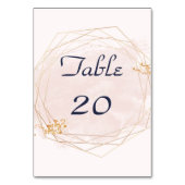 Numéro De Table Mariage rose et or (Dos)