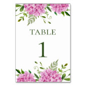 Numéro De Table Mariage rose Hydrangea (Par défaut)