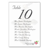 Numéro De Table Mariage Rose nuptial (Dos)
