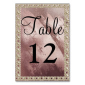 Numéro De Table mariage rose parties scintillant or (Dos)
