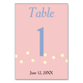 Numéro De Table Mariage rose Pois (Par défaut)