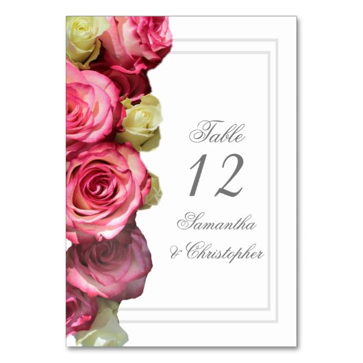 Numéro De Table Mariage rose rose (Par défaut)