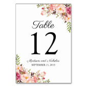 Numéro De Table Mariage rose rustique (Par défaut)
