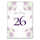 Numéro De Table Mariage Rose Violette Lavande (Par défaut)