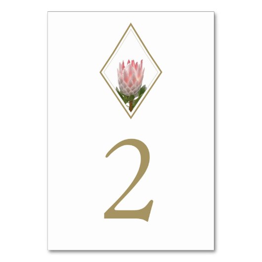Numéro De Table Mariage Russe King Protea (Dos)