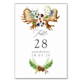 Numéro De Table Mariage rustique à l'aquarelle en forêt (Par défaut)