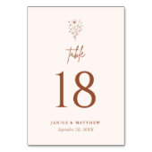 Numéro De Table Mariage rustique Burnt Orange Boho Élégant (Par défaut)