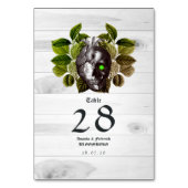 Numéro De Table Mariage rustique d'Halloween (Dos)