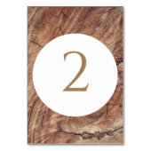 Numéro De Table Mariage rustique en bois (Dos)