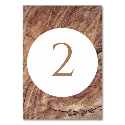Numéro De Table Mariage rustique en bois (Par défaut)