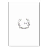 Numéro De Table Mariage rustique lavande violette fleurie (Dos)