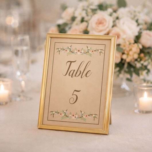 Numéro De Table Mariage rustique spectaculaire