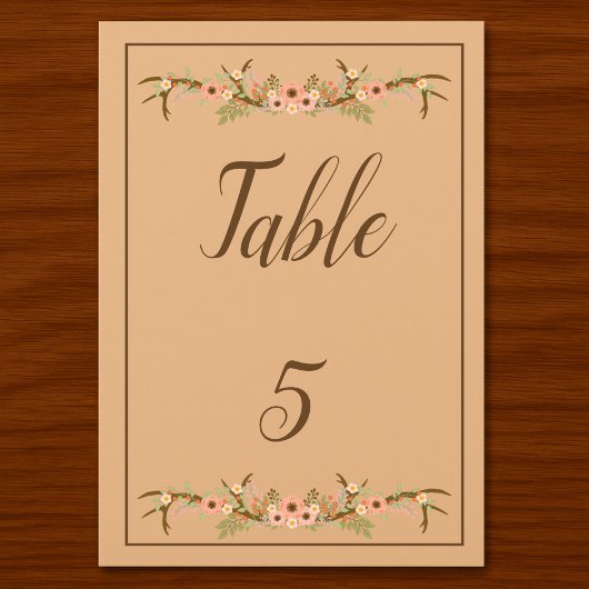 Numéro De Table Mariage rustique spectaculaire