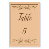Numéro De Table Mariage rustique spectaculaire (Dos)