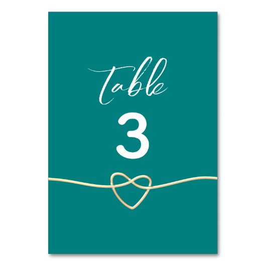 Numéro De Table Mariage sarcelle (Par défaut)